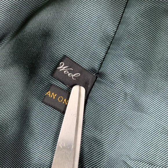 Vintage Virany Mens 100% Wool Long Pea Coat Overcoat Trench Mens Size 46 Hungary - Picture 8 of 11